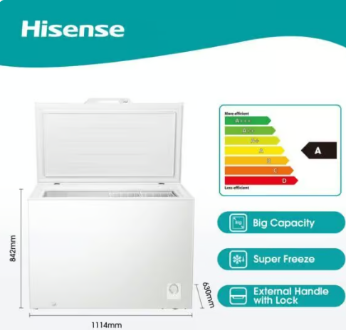 Hisense 297L White Chest Freezer Hisense 297L White Chest Freezer