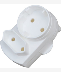 Noble 2 Pin Single European And Round Schuko Adaptor