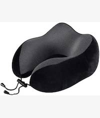 Casey U Shaped Large Travel Neck Pillow Black