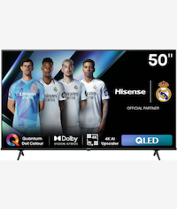 Hisense 50 Inch E7N QLED 4K VIDAA Smart TV – Resolution 3840 x 2160 4K UHD QLED with VA panel and Direct LED backlight