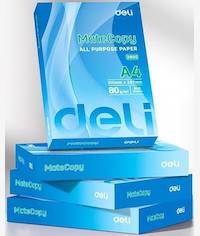 Deli MateCopy A4 5 Reams 80GSM White All Purpose Paper