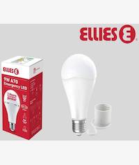 Ellies 9W A70 Emergency LED Light Bulb E27 Screw Type