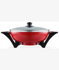 Mellerware 1500w Aluminium Red Electric Bangkok Wok