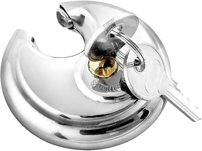 Noble 90mm Stainless Steel Disc Padlock — image 2