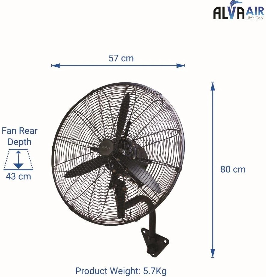 Alva ACS604 90W High Velocity Industrial Wall Fan — image 2