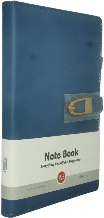 Brainware A5 Blue NoteBook With Magnetic Clip — image 2