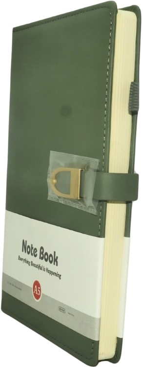 Brainware A5 Green NoteBook With Magnetic Clip — image 2