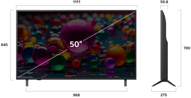 LG 50 Inch AI UA80 4K UHD webOS25 Smart TV — image 3