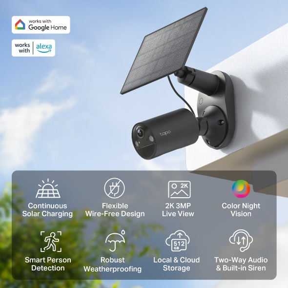 TP Link Tapo C411 Solar Powered 2K Security Camera Kit — image 2