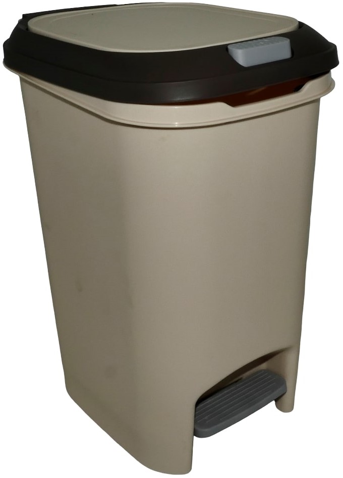 Casey 20 Litre Step On Pedal Waste Bin Beige And Brown — image 4