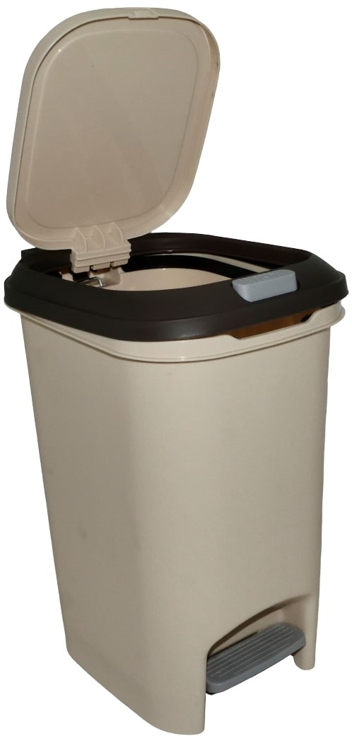 Casey 15 Litre Step On Pedal Waste Bin Beige And Brown — image 4