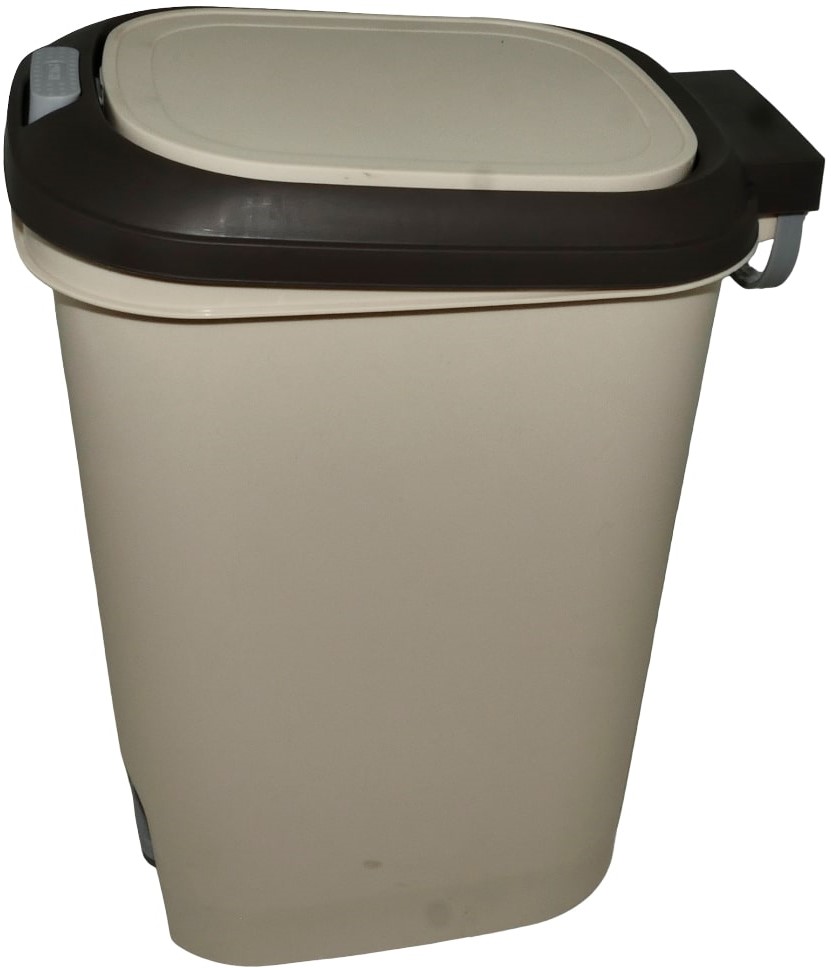 Casey 20 Litre Step On Pedal Waste Bin Beige And Brown — image 2