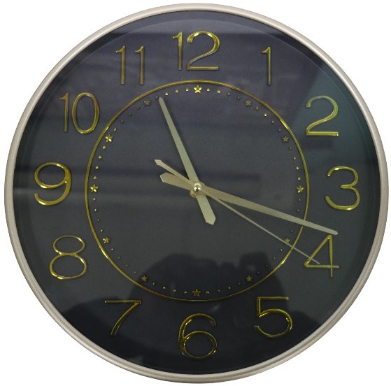 Casey Analog 30cm Round Face Gold Black Wall