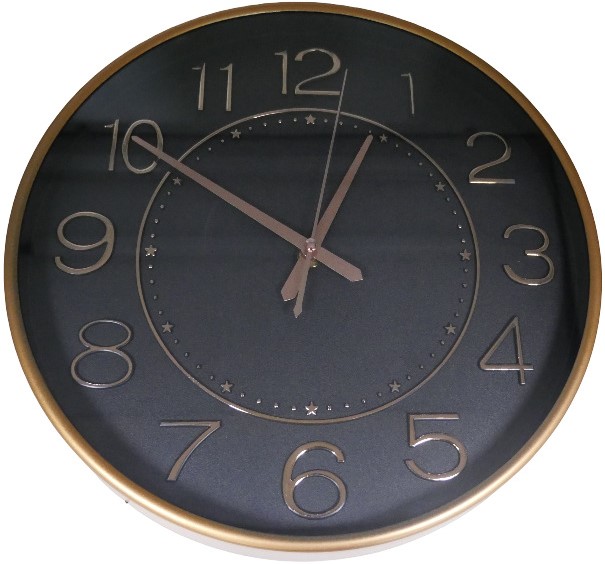 Casey Analog 30cm Round Face Rose Gold Black Wall
