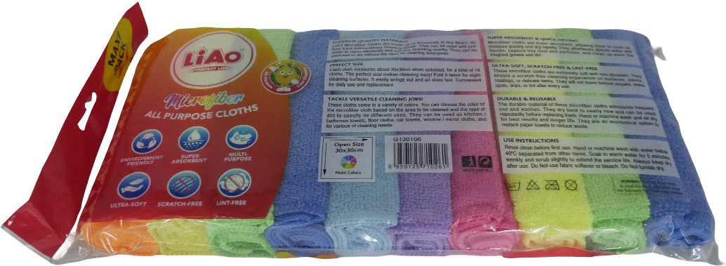 Casey 30 x 30cm 10 Pack Microfiber Cleaning Cloths — image 2
