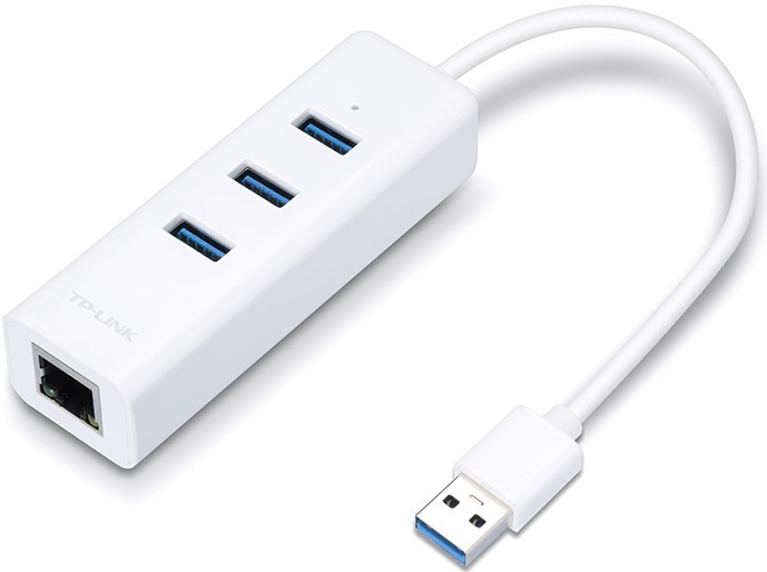 TP Link USB 3 Port Hub And Gigabit Ethernet 2 in