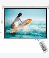 HTPNEO 150 Inch Electronic Projector Screen With Remote