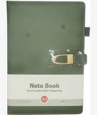 Brainware A5 Green NoteBook With Magnetic Clip