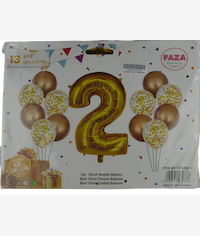 Casey 13pc Gold and White Balloon Set Nr 2