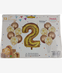 Casey 13pc Rose Gold and White Balloon Set Nr.2