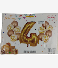 Casey 13pc Rose Gold and White Balloon Set Nr.4