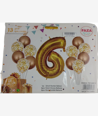 Casey 13pc Gold and White Balloon Set Nr.6