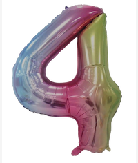 Casey 102cm Rainbow Balloon Number 4