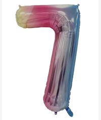 Casey 102cm Rainbow Balloon Number 7