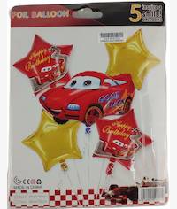 Casey 5pc Blue and Gold Themed Birthday Balloon Set