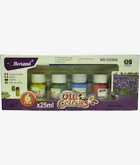 Bertand 6 x 25ml Assorted Oil Paint Colors Set