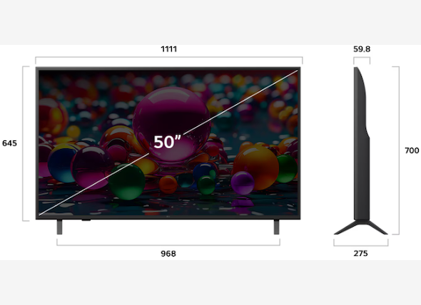 Esquire Technologies | LG 50 Inch AI UA80 4K UHD webOS25 Smart TV