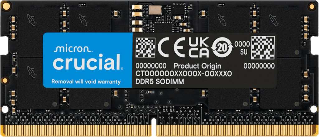 未使用Crucial DDR5 32GB (2x16GB) 5600MT/s Esquire Technologies | Crucial DDR5 5600MHZ 32GB SODIMM Laptop Memory