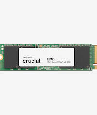 Crucial E100 1TB PCIe Gen4 NVMe M.2 SSD