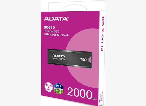 Esquire Technologies | Adata SC610 USB 3.2 Gen2 2TB External SSD